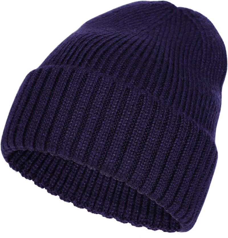 ACTLATI Kids Merino Wool Beanie Hat for Boys Girls Winter Classic Knit Beanies Unisex Cuffed Skull Ski Snow Caps Age 7-14 - Image 1